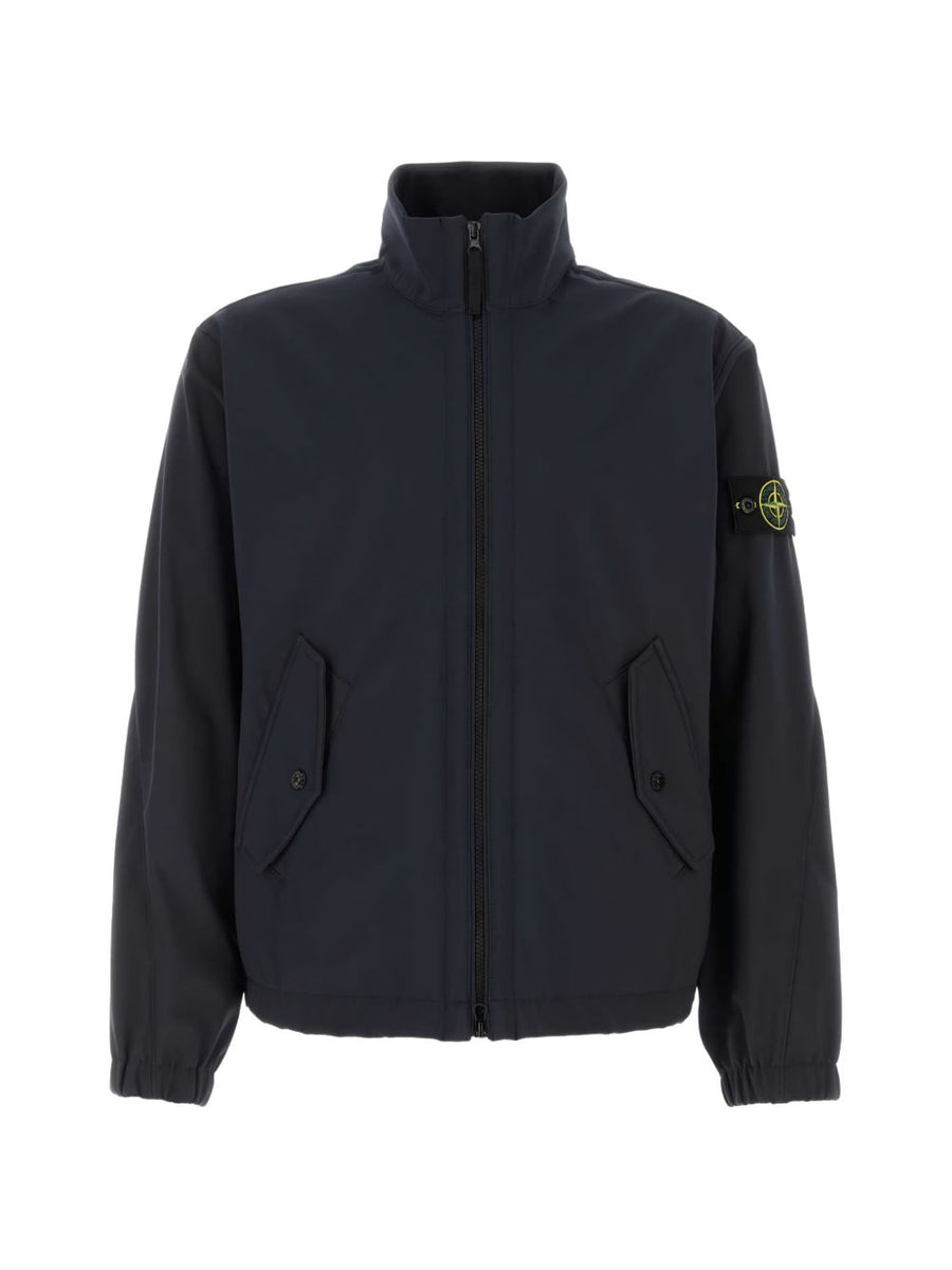 Stone Island Compass Badge Zipped Jacket For Men Navy Detachable Compass Badge Lightweight Premium Luxury Outerwear