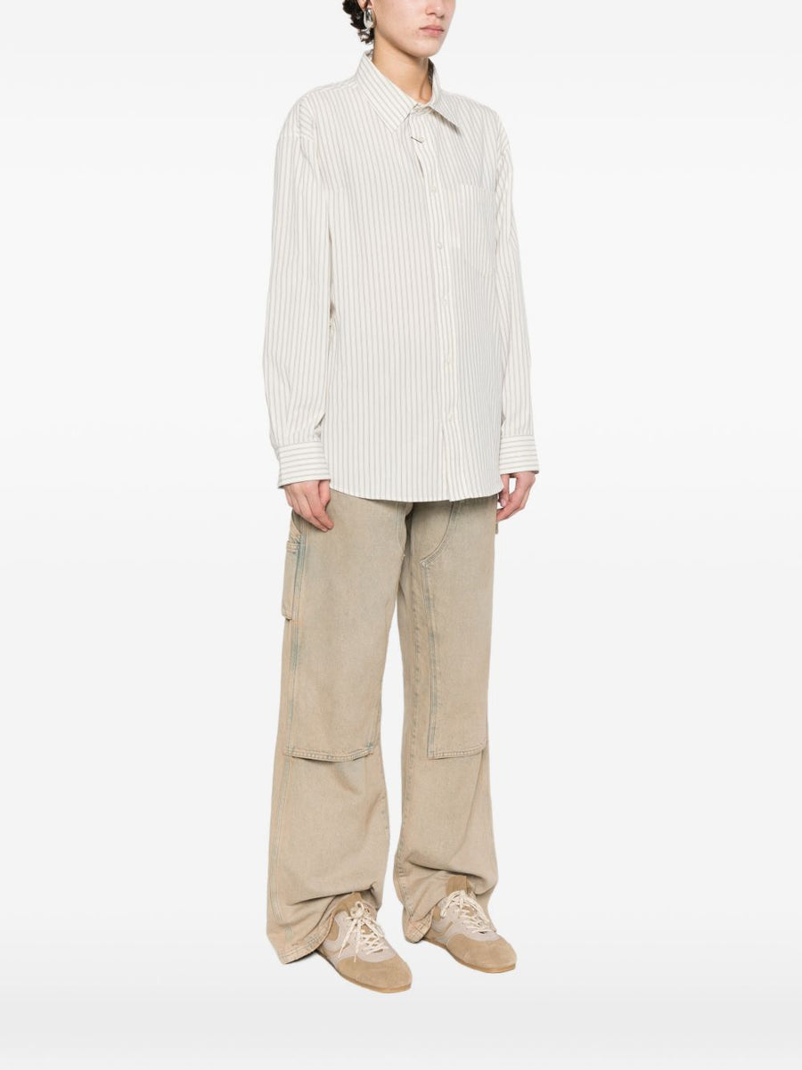 Dunst Striped Cotton Shirt For Women, Breathable 100 Percent Cotton, Chest Pocket, Classic Button Front