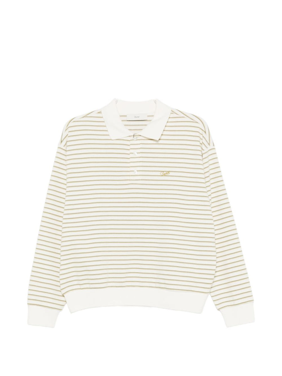 Dunst Striped Cotton Polo Shirt For Women 100 Percent Cotton Lightweight Classic Polo Everyday Essential
