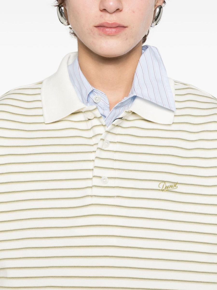 Dunst Striped Cotton Polo Shirt For Women 100 Percent Cotton Lightweight Classic Polo Everyday Essential