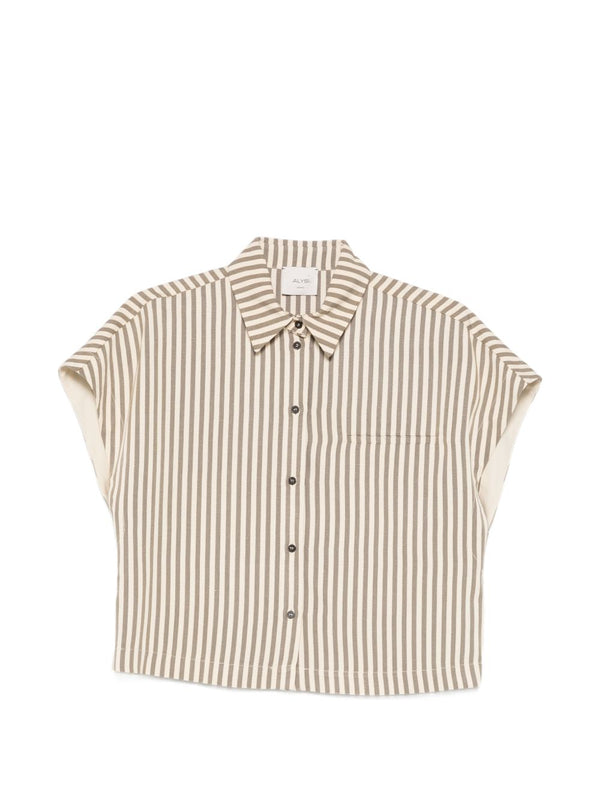 Alysi Striped Shirt For Women Breathable Viscose Linen