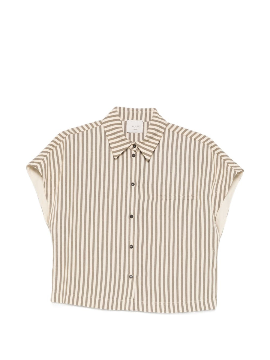 Alysi Striped Shirt For Women Breathable Viscose Linen