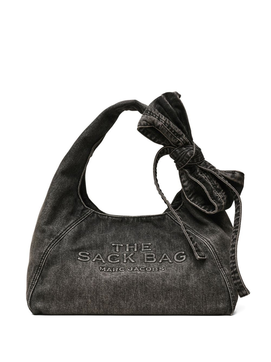 Marc Jacobs The Bow Denim Mini Sack Bag For Women Compact Top Handle Luxury Everyday Carry