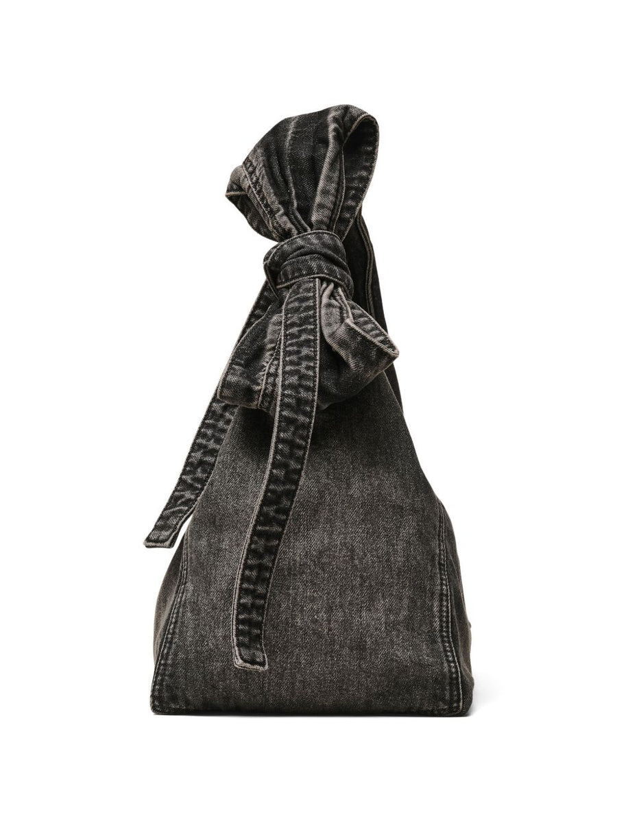 Marc Jacobs The Bow Denim Mini Sack Bag For Women Compact Top Handle Luxury Everyday Carry