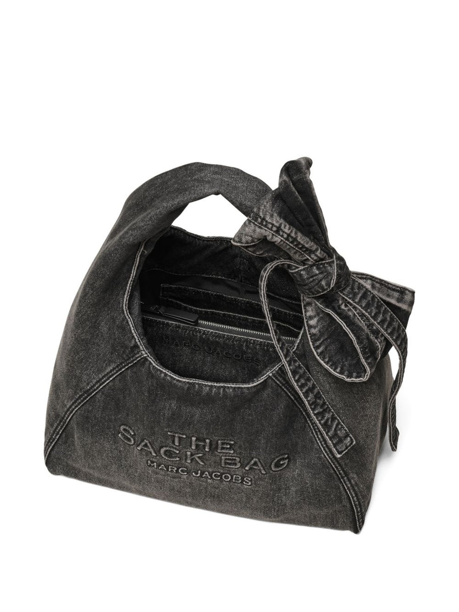 Marc Jacobs The Bow Denim Mini Sack Bag For Women Compact Top Handle Luxury Everyday Carry