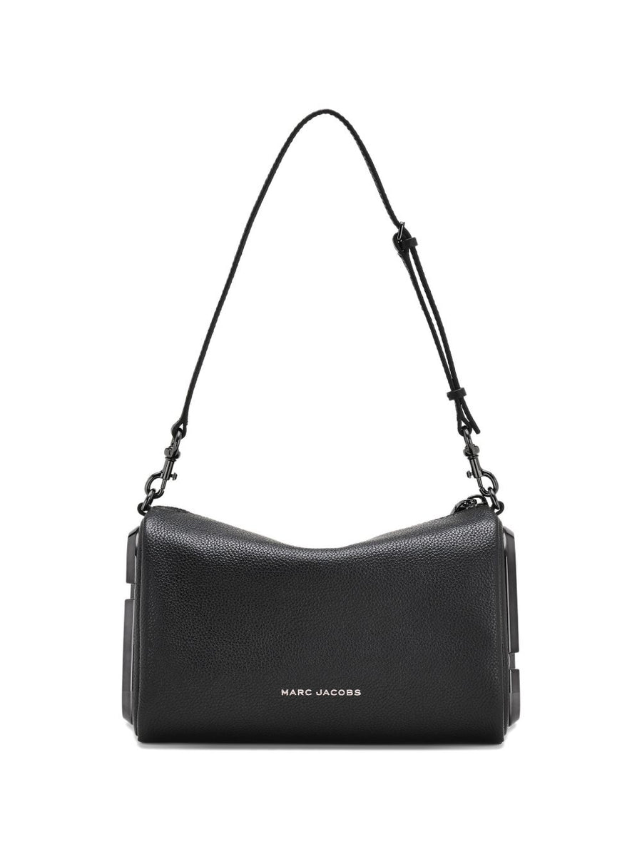 Marc Jacobs Snapshot Leather Shoulder Bag Black Calf Top Zip Top Handle Detachable Strap Versatile Womens Everyday