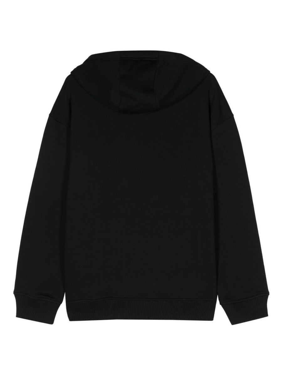 Marine Serre Crescent Moon Embroidered Organic Cotton Hoodie for Men Black Luxury Streetwear