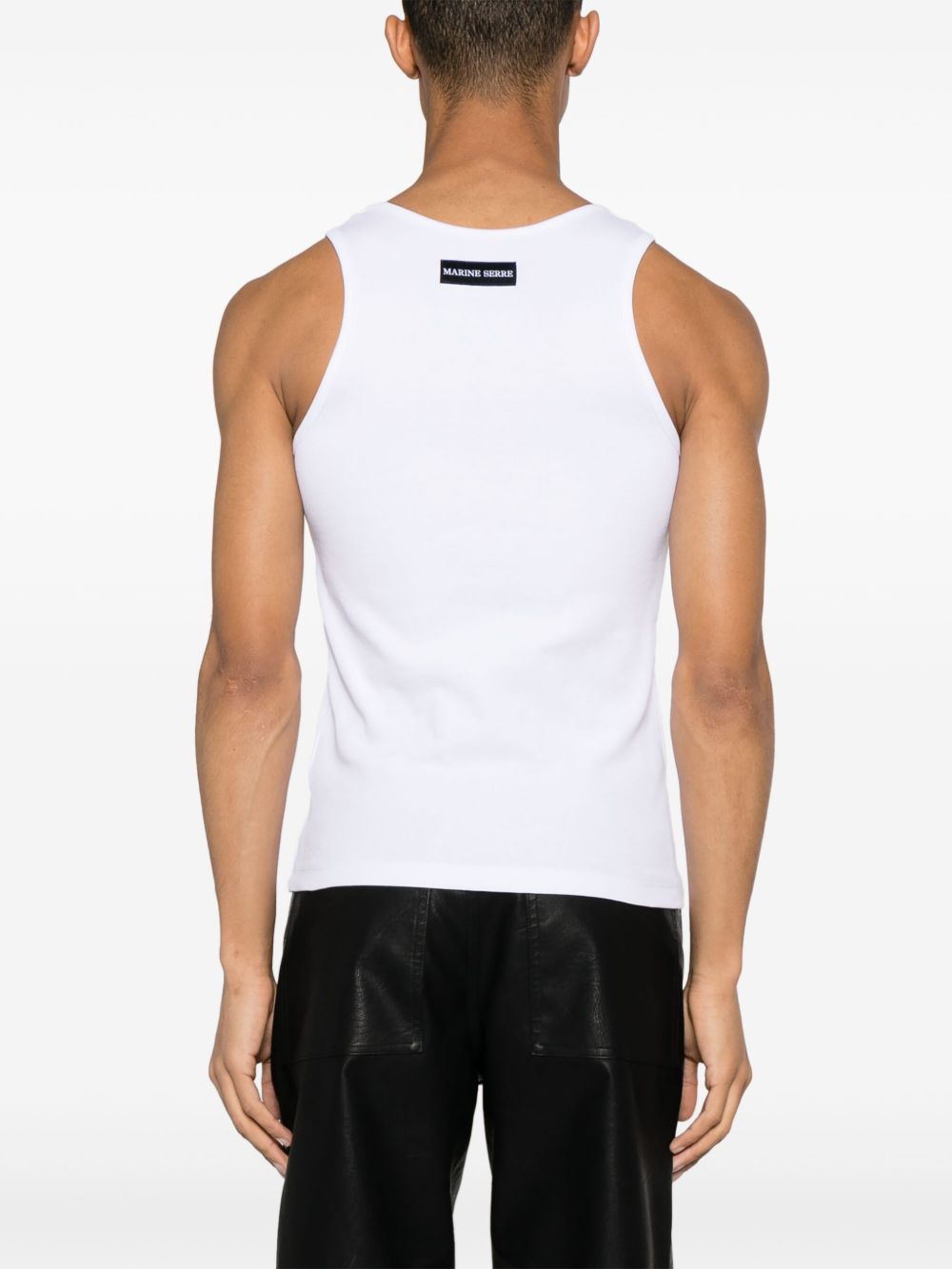Marine Serre Moon cotton tank top