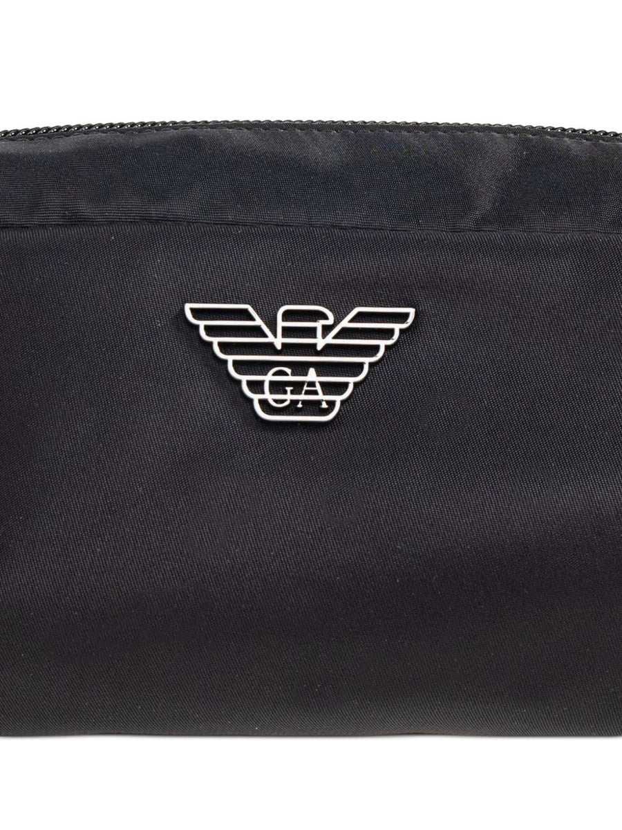 Emporio Armani Exclusive ASV Recycled Nylon Makeup Case for Men Top Zip Luxury Clutch