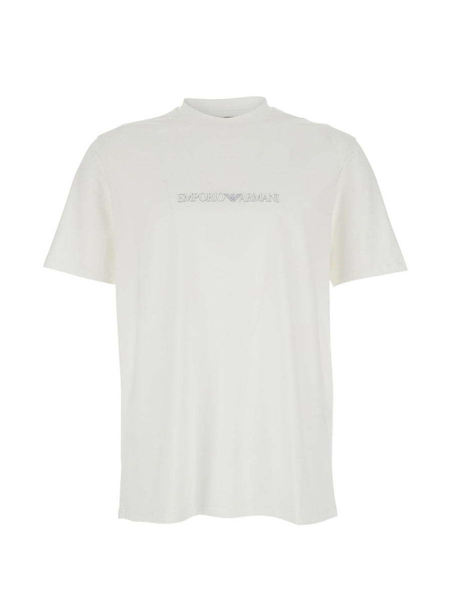 Emporio Armani Logo Cotton T Shirt For Men 100 Percent Cotton Minimalist Luxury Versatile Everyday Wear