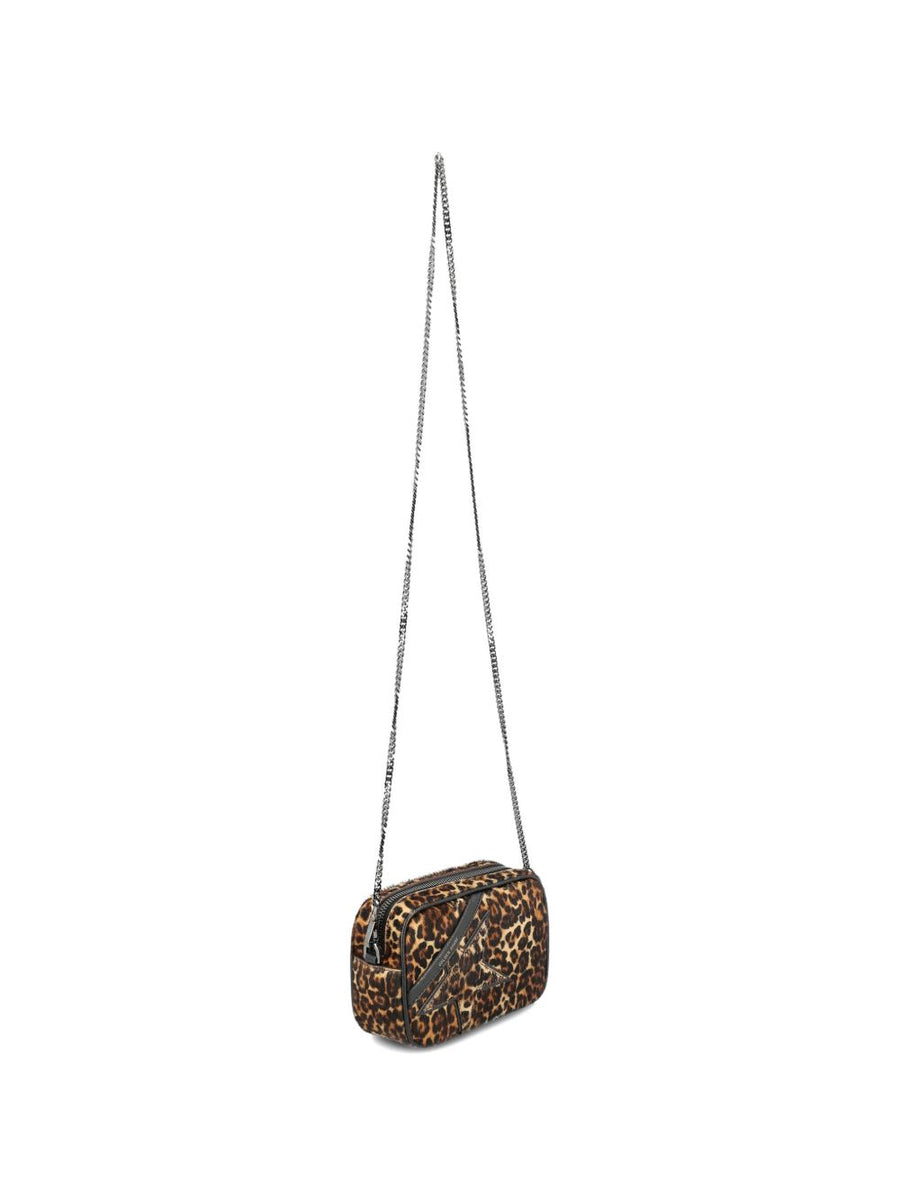 Golden Goose Mini Star Bag Leopard Pony Skin Shoulder Bag Tone On Tone Star For Women
