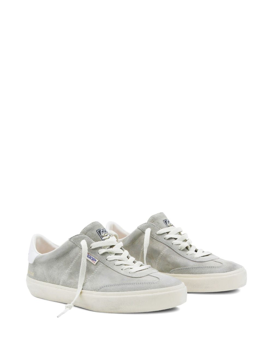Golden Goose Soul Star Sneakers For Men Premium Calf Leather Panelled Grey With Lace Up Closure And Platform