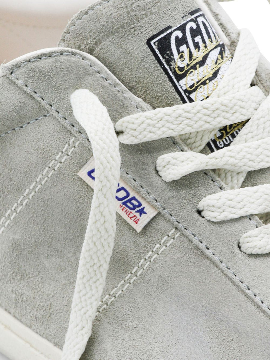 Golden Goose Soul Star Sneakers For Men Premium Calf Leather Panelled Grey With Lace Up Closure And Platform