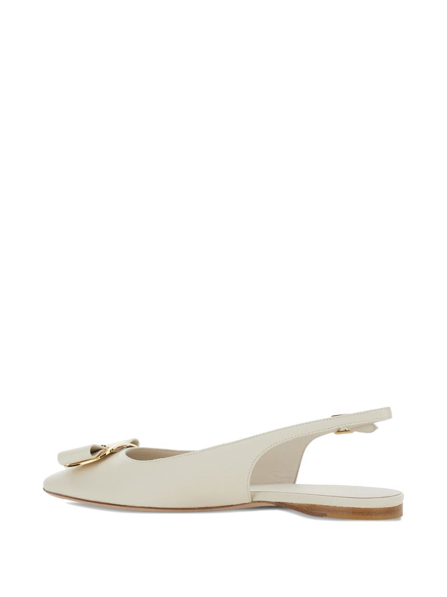 Ferragamo Zelmi Buckle Ballerinas Luxury Lambskin Slingbacks For Women Polished Everyday Wear
