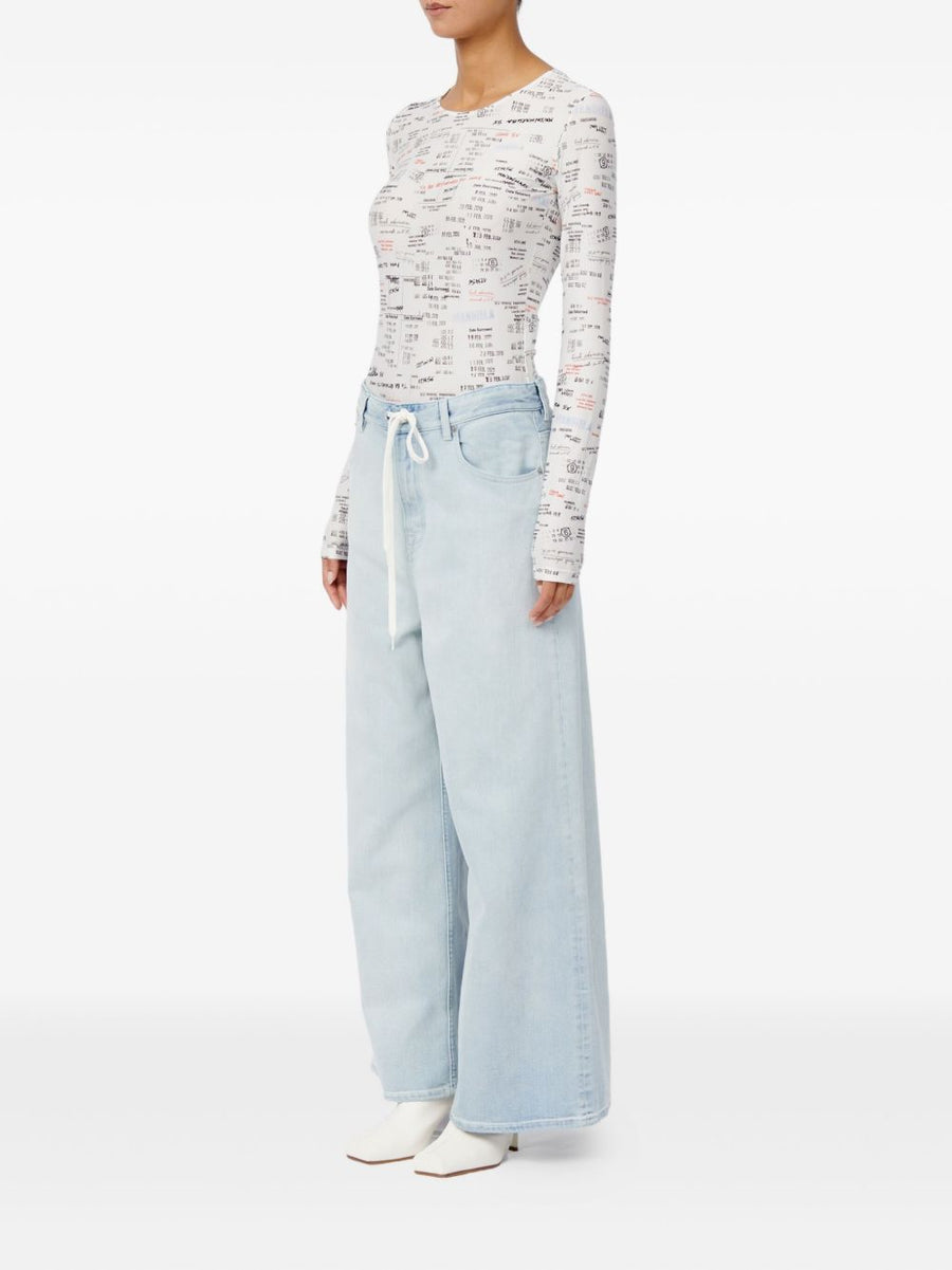 MM6 Maison Margiela Wide Leg Denim Jeans for Women - Modern Versatile Luxury Everyday Wear