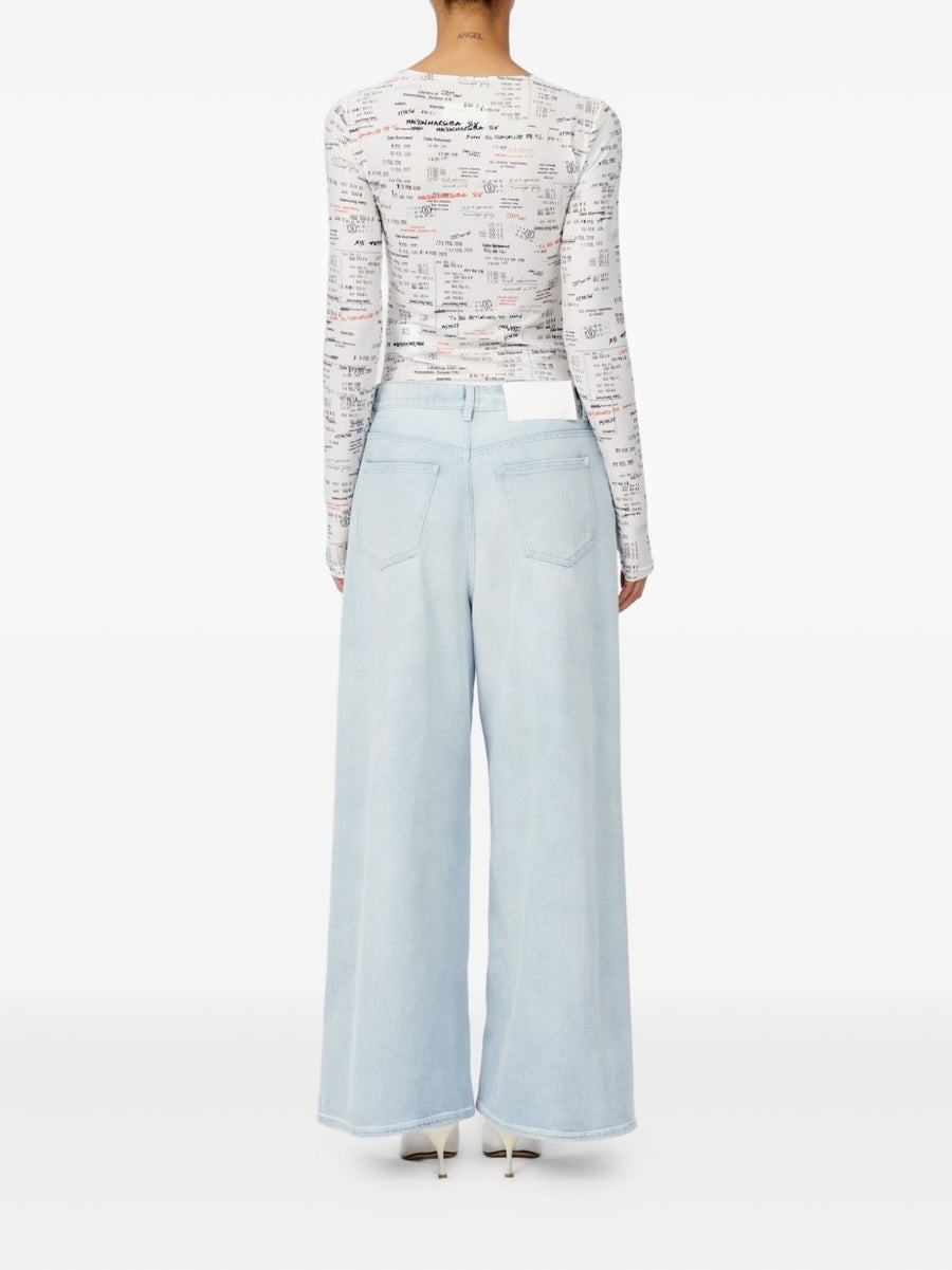MM6 Maison Margiela Wide Leg Denim Jeans for Women - Modern Versatile Luxury Everyday Wear