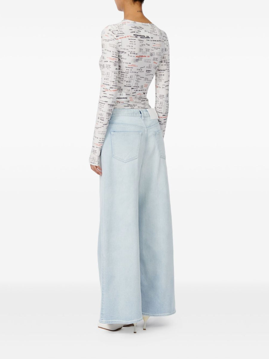 MM6 Maison Margiela Wide Leg Denim Jeans for Women - Modern Versatile Luxury Everyday Wear
