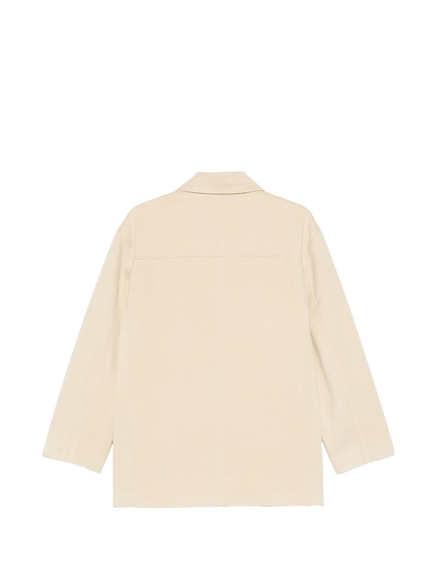 Dunst Vegan Leather Jacket For Women Beige Cruelty Free Versatile Outerwear With Patch Pockets