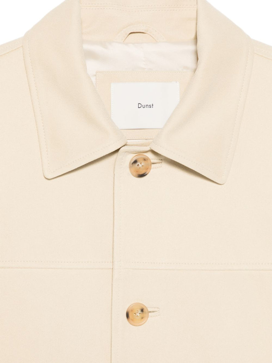 Dunst Vegan Leather Jacket For Women Beige Cruelty Free Versatile Outerwear With Patch Pockets