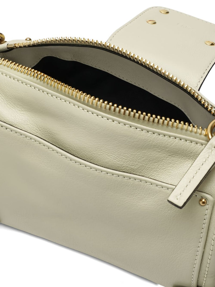 Chloé Small Paddington Chain Bag Grained Leather Ecru For Women Everyday Luxury With Padlock Detail And Key Charm