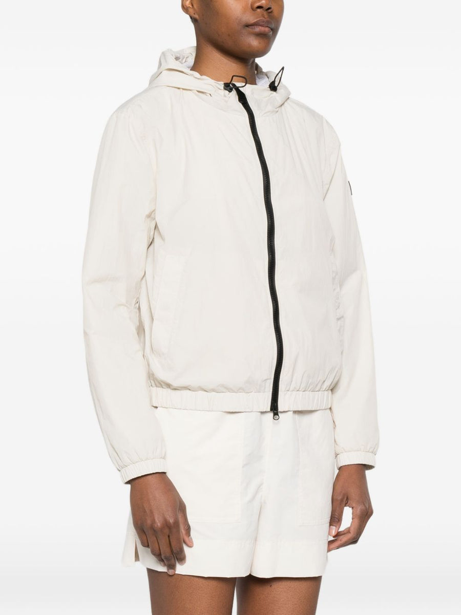 Peuterey Nigle Short Blouson Jacket For Women Lightweight Hooded Zip White Spring Summer 2026