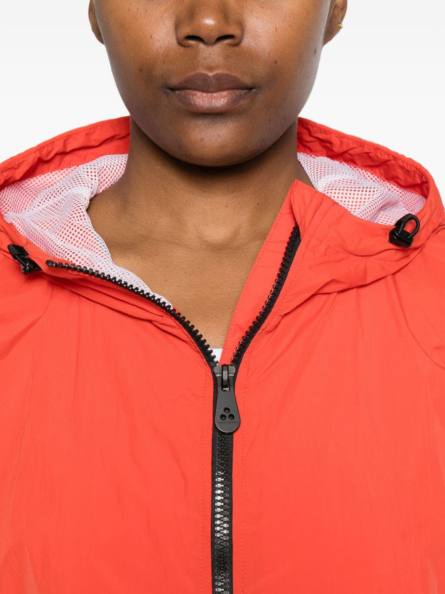 Peuterey Nigle Lightweight Hooded Blouson Jacket For Women Red Polyamide Versatile Everyday Outerwear