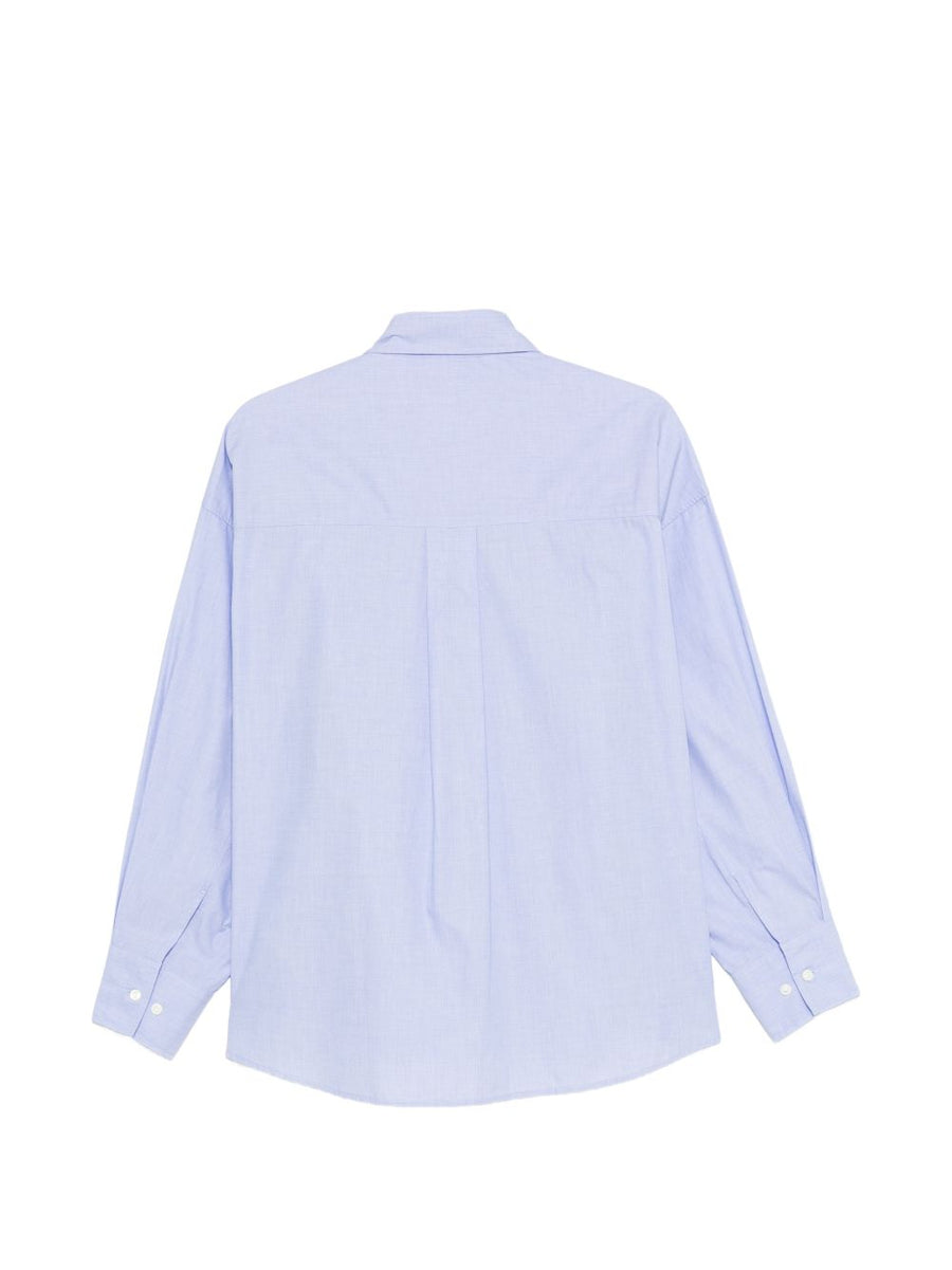 Closed Navy Cotton Shirt For Women Breathable 100 Percent Cotton Long Sleeve Button Front Minimalist Classic