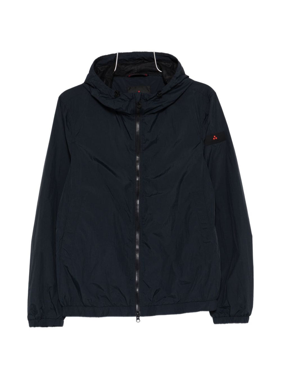 Peuterey Nigle Hooded Blouson Jacket For Women Lightweight Navy Polyamide Outerwear