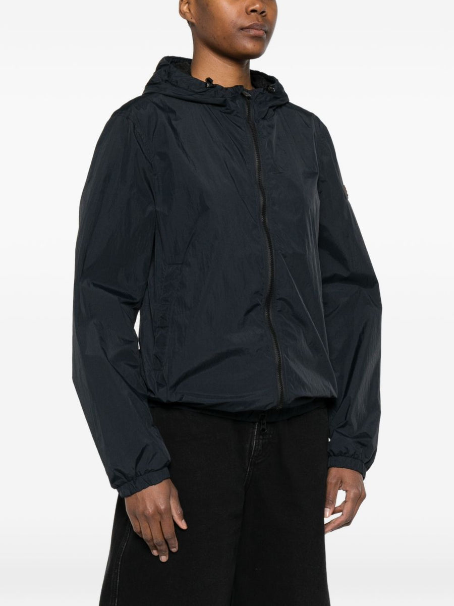 Peuterey Nigle Hooded Blouson Jacket For Women Lightweight Navy Polyamide Outerwear