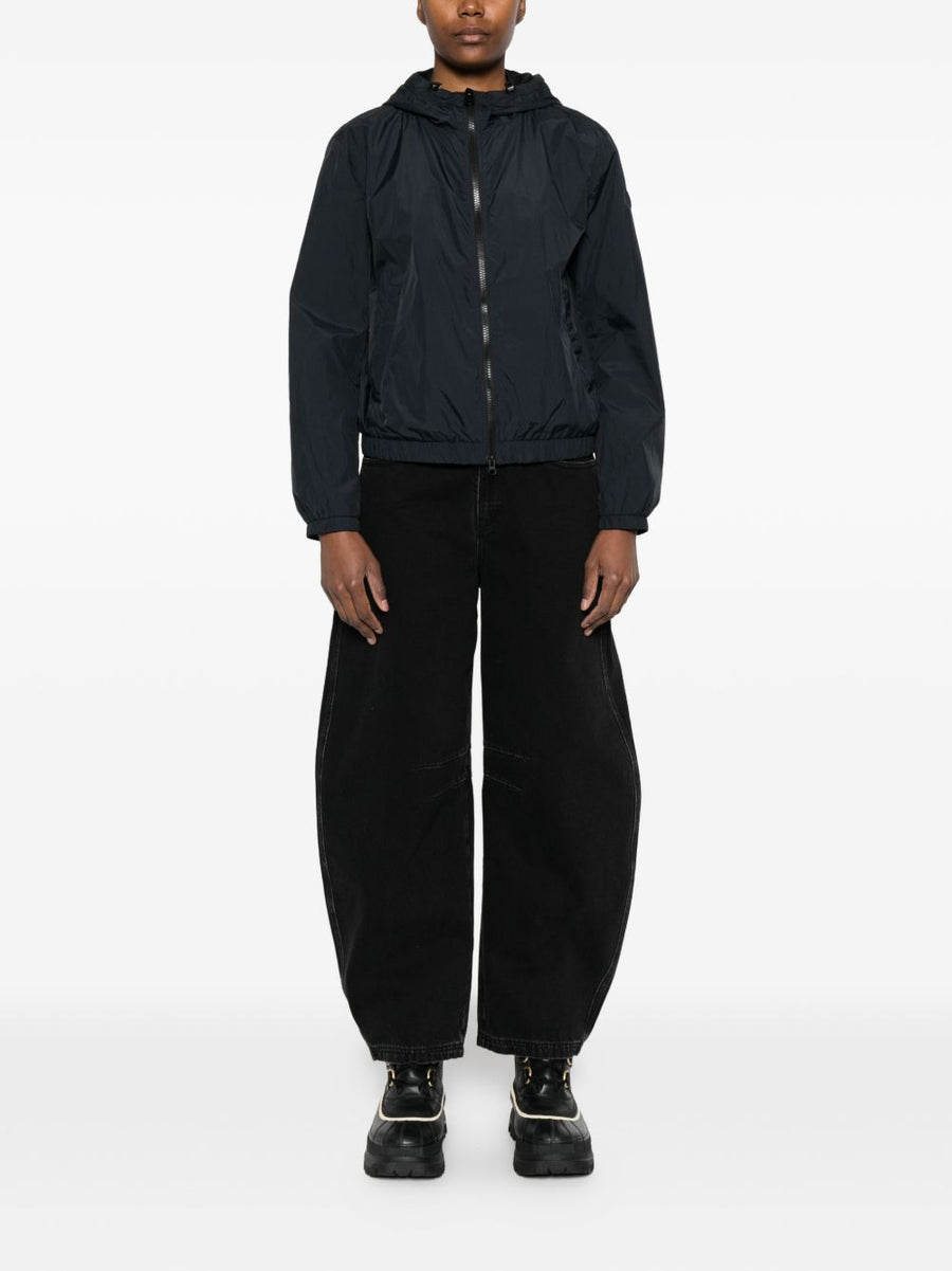Peuterey Nigle Navy Short Blouson Jacket For Women Lightweight Shell With Hood Zip Front