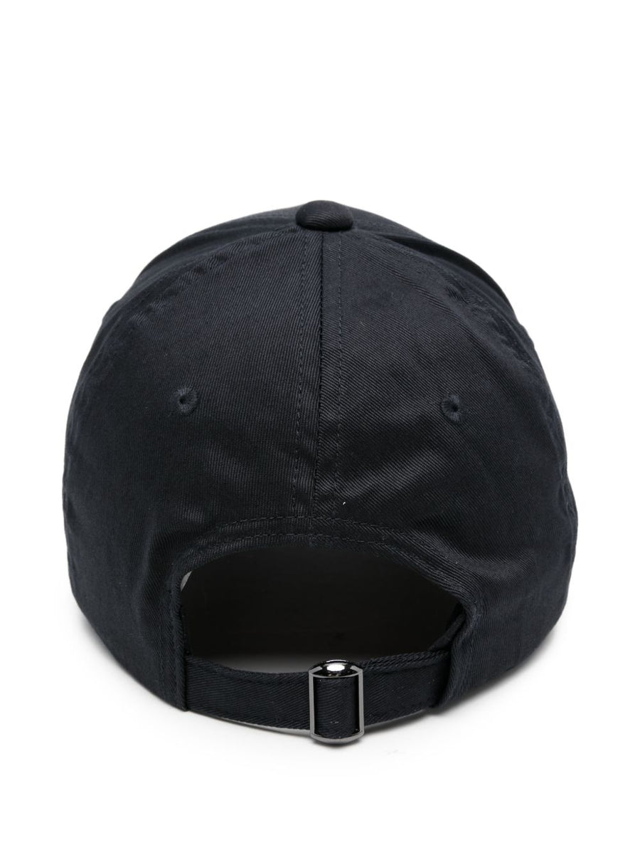 Emporio Armani Canvas Baseball Cap Navy One Hundred Percent Cotton With Embroidered Logo For Men Premium Comfort
