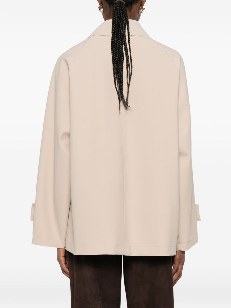Harris Wharf London Nylon Blouson Jacket For Women Beige Lightweight Spring Summer 2026