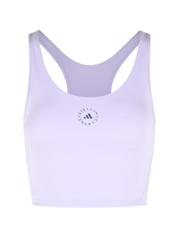 Adidas By Stella McCartney Bralette Top For Women Lightweight Everyday Wear With Subtle Premium Logo Lilac