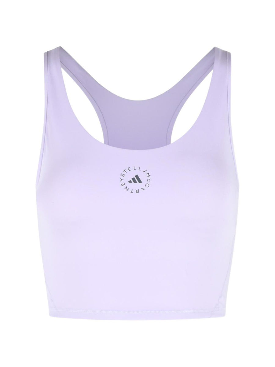 Adidas By Stella McCartney Bralette Top For Women Lightweight Everyday Wear With Subtle Premium Logo Lilac