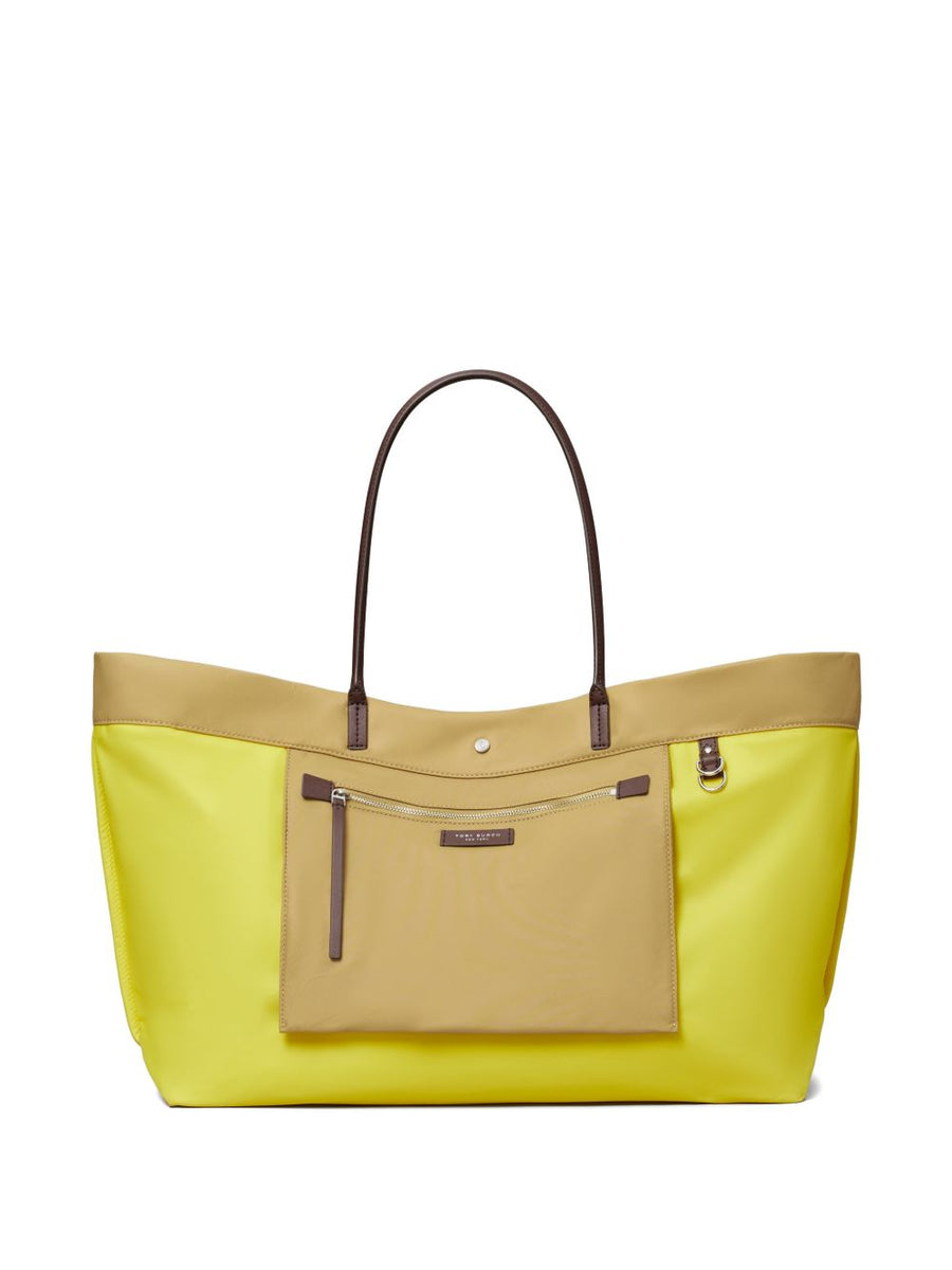 Tory Burch Ella Twist Shopping Tote Reversible Eco Friendly Laptop Carryall For Women