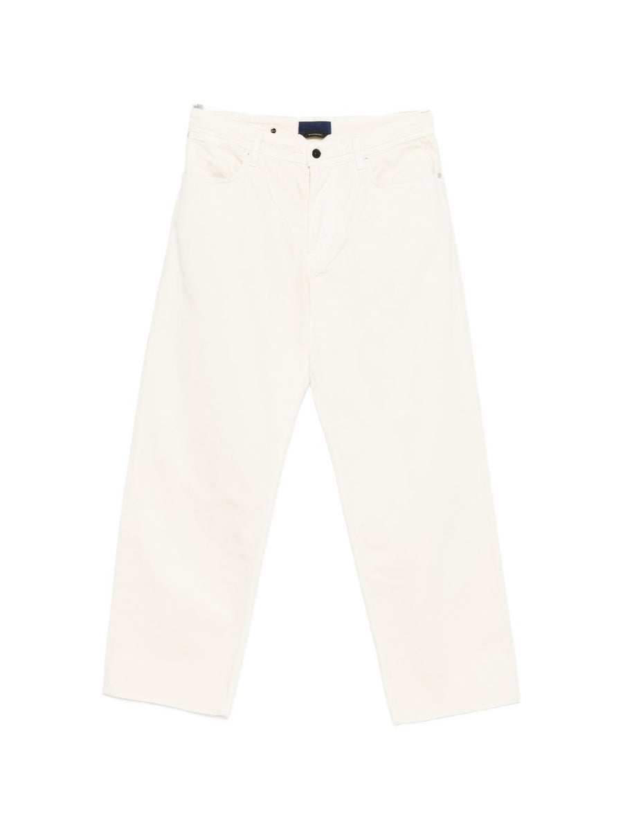 Stone Island Ivory Denim Jeans For Men Premium Cotone Comfort Five Pocket Style Essentials