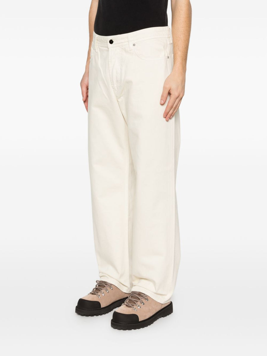 Stone Island Ivory Denim Jeans For Men Premium Cotone Comfort Five Pocket Style Essentials
