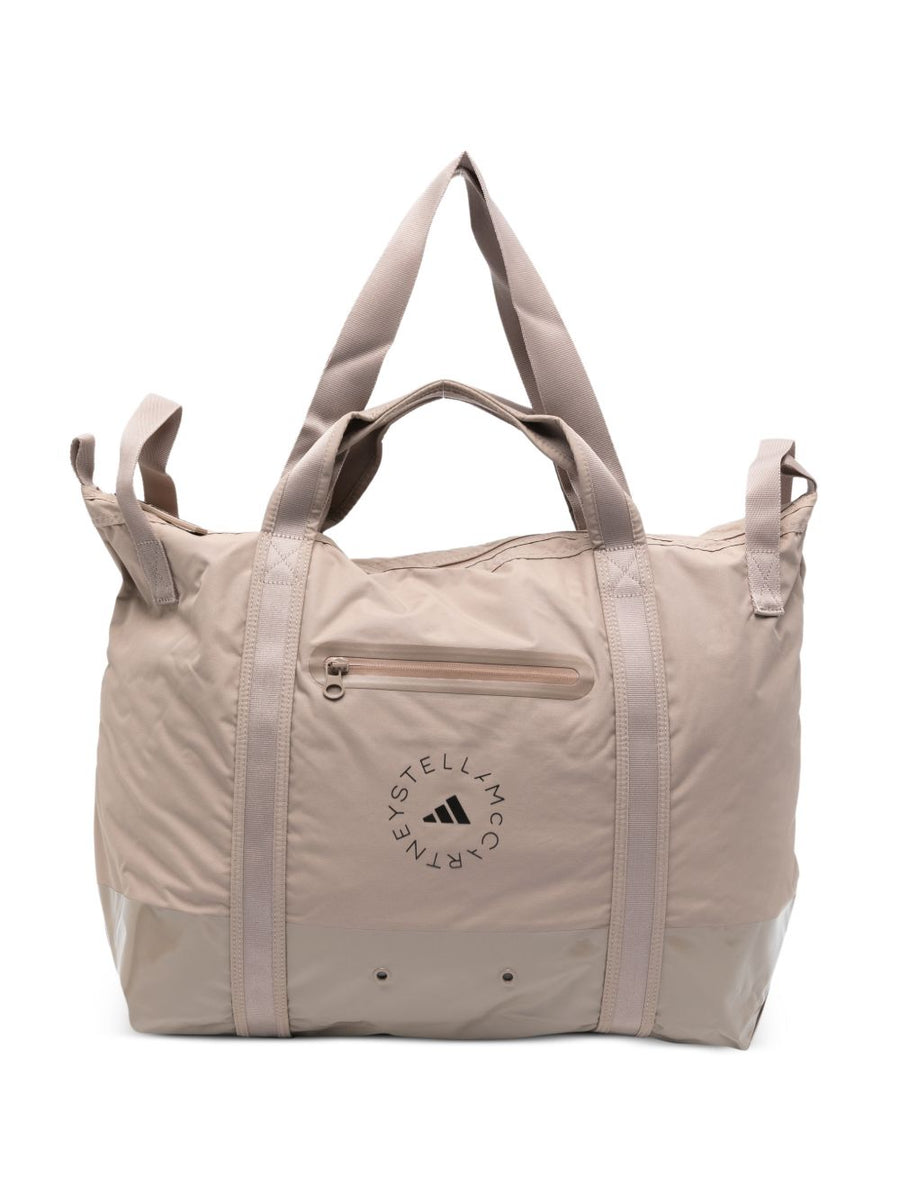 Adidas By Stella McCartney Tote Bag For Women Eco Friendly Violet Recycled Nylon Top Zip Interior Pocket