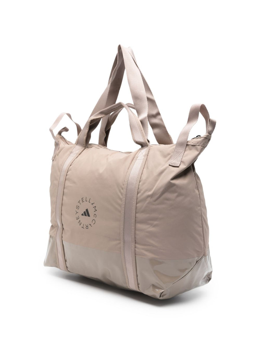 Adidas By Stella McCartney Tote Bag For Women Eco Friendly Violet Recycled Nylon Top Zip Interior Pocket