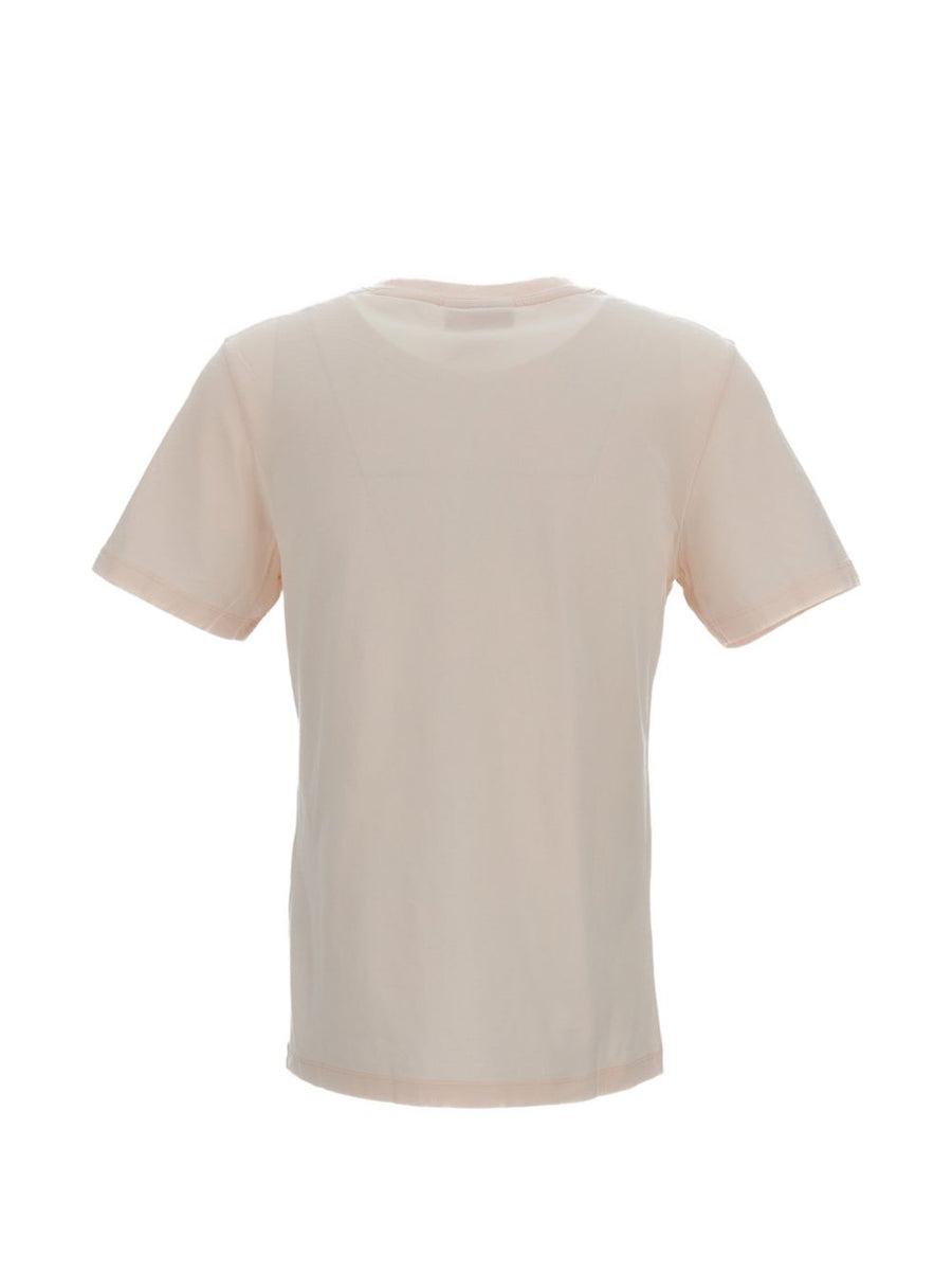 Dreaming Fox Tee By Maison Kitsuné For Women Lilac Cotton Top With Pink Embroidered Patch