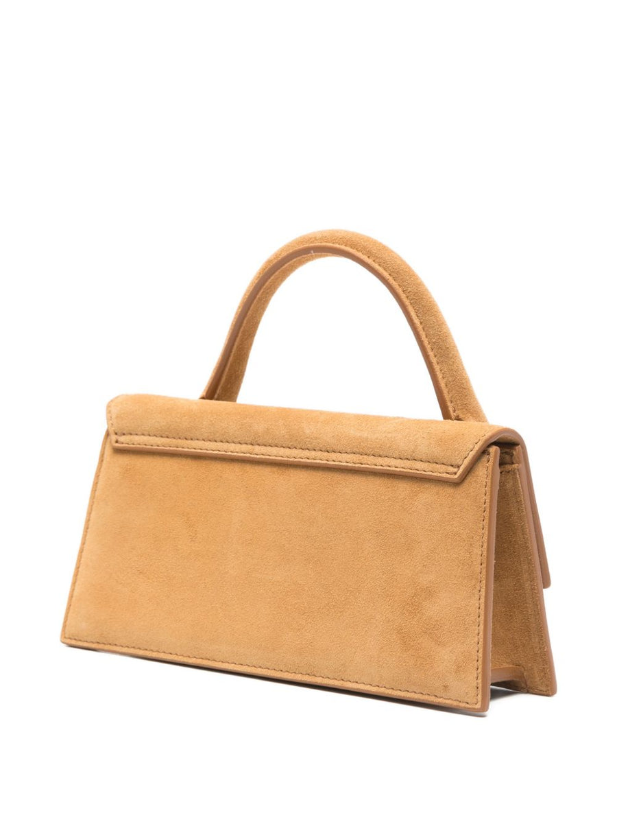 Jacquemus Le Chiquito Long Leather Handbag For Women Quiet Luxury Top Handle Magnetic Closure Camel