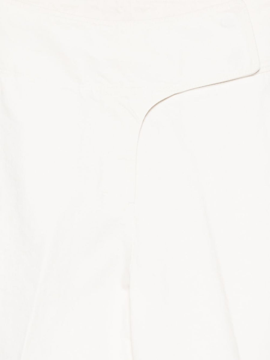 Ami Paris Cotton Bermuda Shorts Women High Waisted Breathable Panelled Minimalist Silhouette Luxury Summer Essential