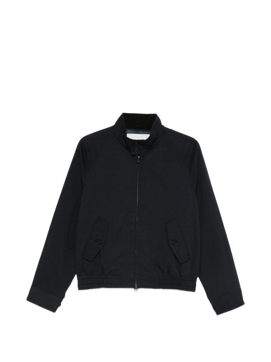 Dunst Cotton Blouson Jacket For Women Navy Lightweight Versatile Layer With Clean Lines
