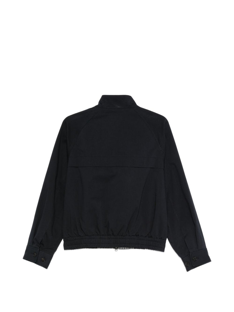 Dunst Cotton Blouson Jacket For Women Navy Lightweight Versatile Layer With Clean Lines