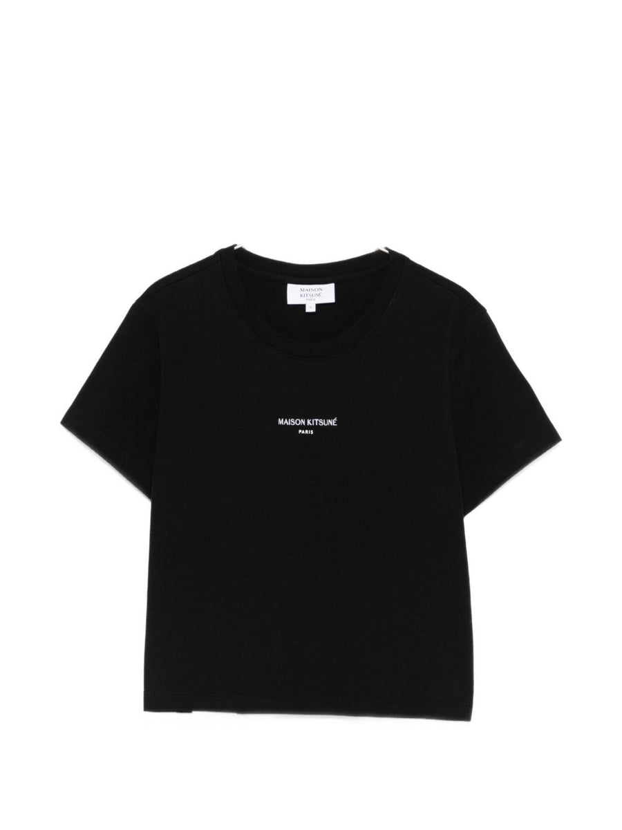 Maison Kitsuné Logo Cotton T Shirt Women Minimal Branding Everyday Comfort Versatile Topwear