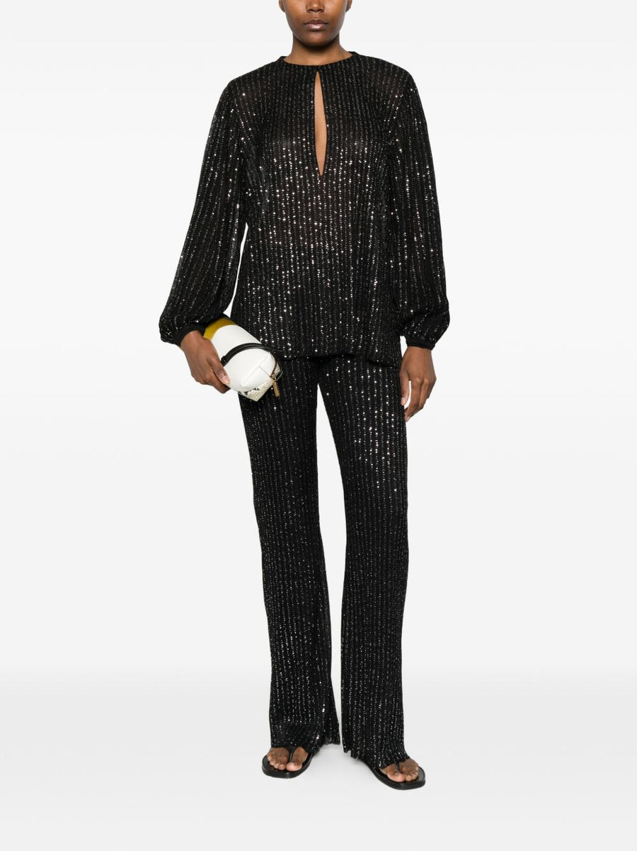 Missoni Cut Out Blouse With Sequin Embellishments For Women Luxurious Statement Evening Top