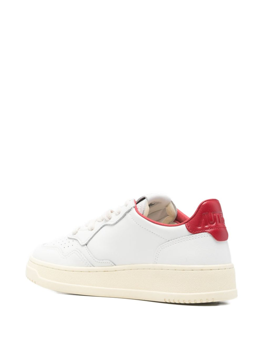 Autry Medalist Low Leather Sneakers Red Calf Leather Women EU Size