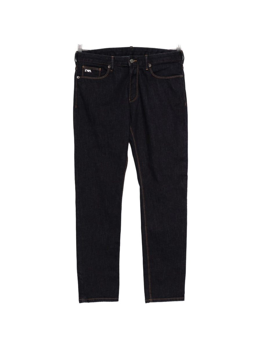 Emporio Armani Ink Denim Jeans For Men Premium Stretch Cotton Five Pocket Mid Rise