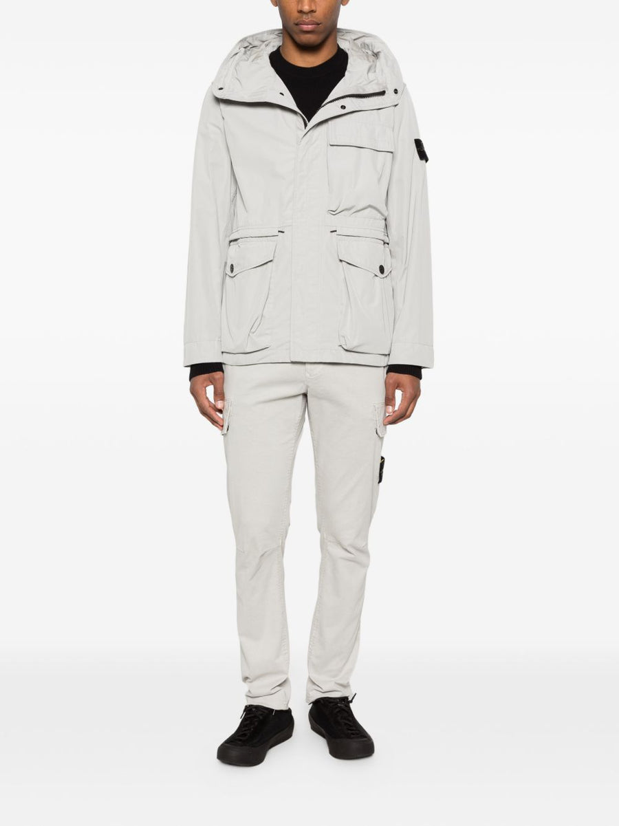 Stone Island Logo Cotton Crewneck Sweater For Men Premium Breathable Knit With Detachable Compass Badge