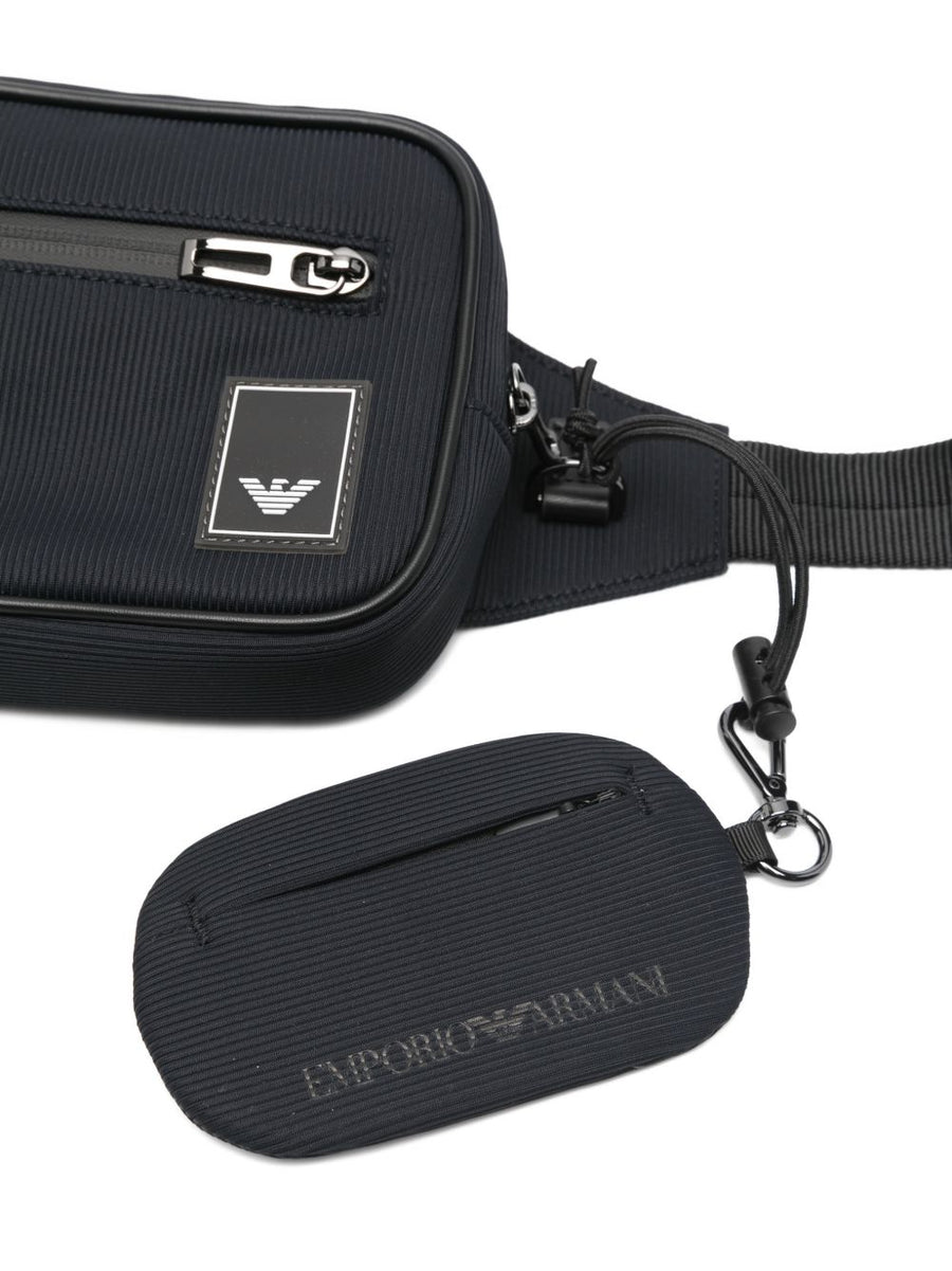 Emporio Armani Nylon Bum Bag Travel Essential For Men With Secure Zip Closure And Adjustable Strap